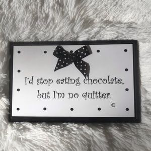 Funny Chocolate Lover's Wooden Sign